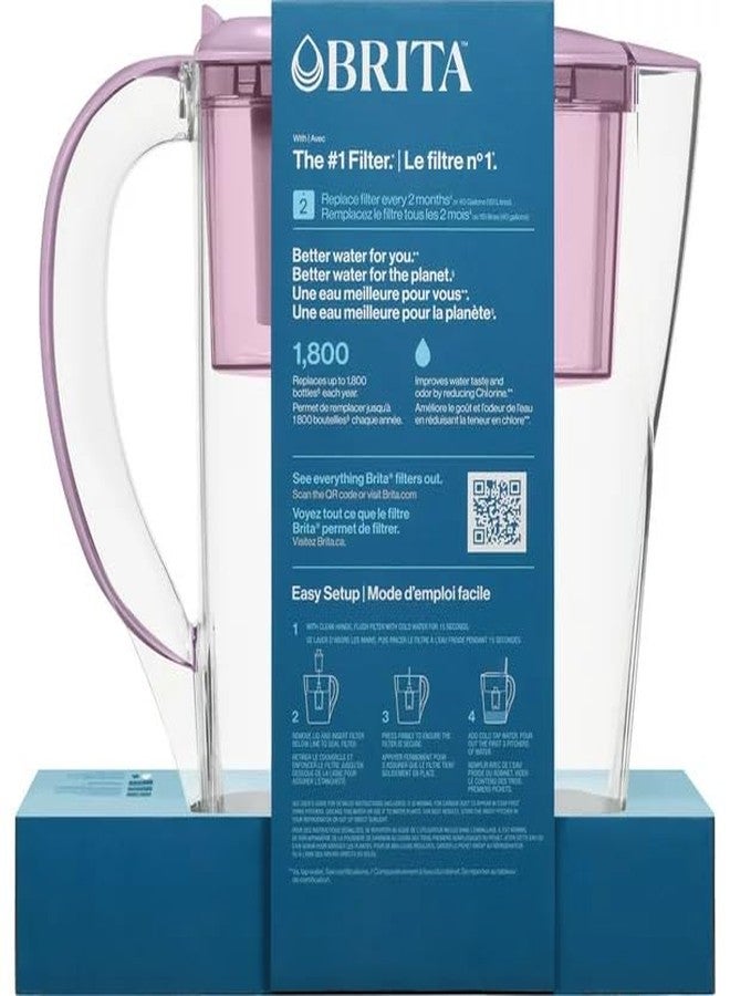 Brita Small 6 Cup Space Saver Water Filter Pitcher with 1 Standard Filter, Space Saver, Purple (Purple) - Image 2