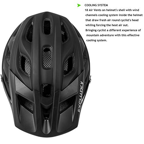 Exclusky Bike Helmet Adults Lightweight Bicycle Helmet Mountain Bike Helmet for Men Women - Image 3