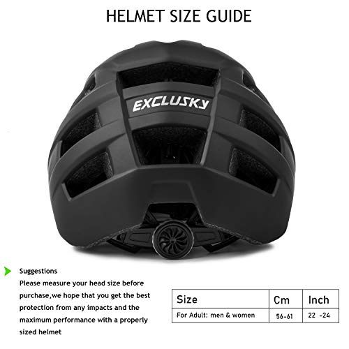 Exclusky Bike Helmet Adults Lightweight Bicycle Helmet Mountain Bike Helmet for Men Women - Image 2