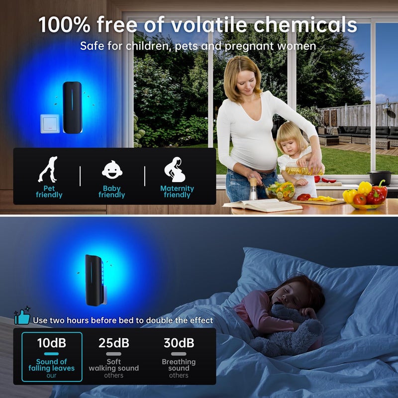 BURLAN Flying Insect Trap Plug in Mosquito Bug Zapper Indoor Gnat Moth Catcher with 9W Night UV Light, 10 Sticky Glue Board Refills for Home Office - Image 3