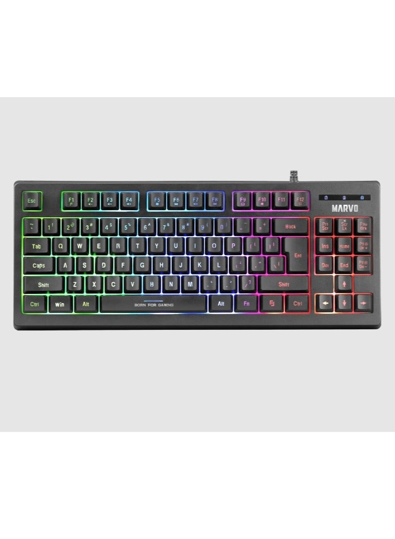 MARVO K607 EN Wired Membrane Gaming Keyboard - Image 1