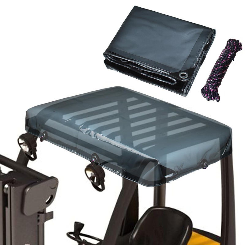 Amerbro Universal Tinted Clear Forklift Cover UV Protection Rain Cover Heavy Duty Waterproof Vinyl 53 x 45in