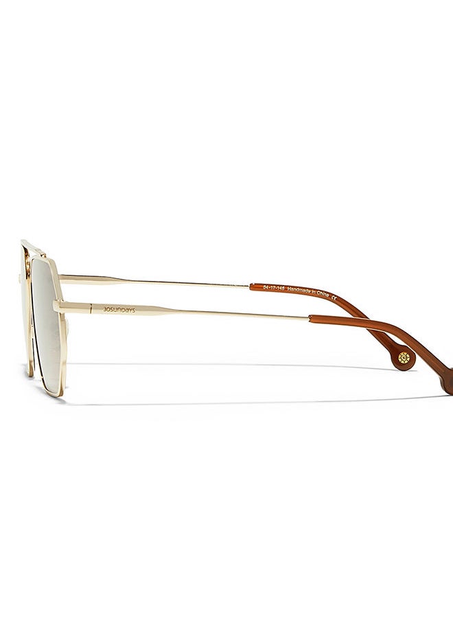 30Sundays - 30Sundays HALCYON,Men Sunglasses, Geometric Sunglasses, UV Protection: UV400 (Gold,Brown) - Image 1