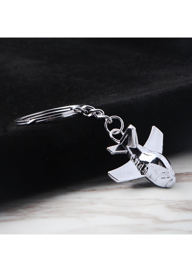 Generic Metal Airplane Keychain 3D Aircraft Key Ring Pendant Keyring(C) - Image 2