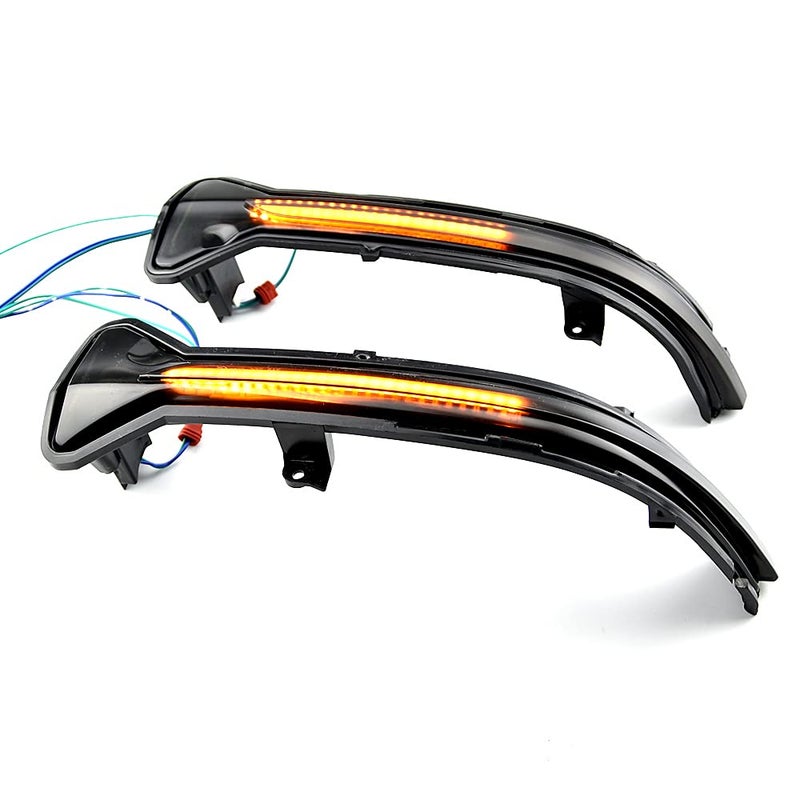 مصباح إشارة انعطاف LED ديناميكي متسلسل وامض بقطعتين لـ BMW 5 6 7 8 3 Series، أزرق وأصفر - Image 5