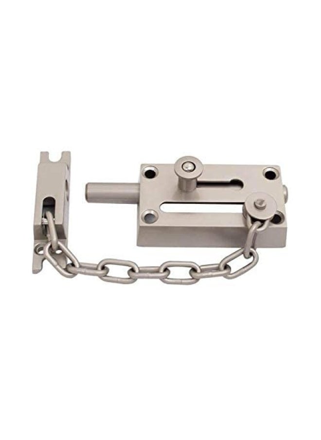 ROBUSTLINE - Door Chain Guard Gate Latches Safety Door Lock With Anti-Theft Chain Door Chain Locks With Double Locking System Aluminium Brass - Image 1
