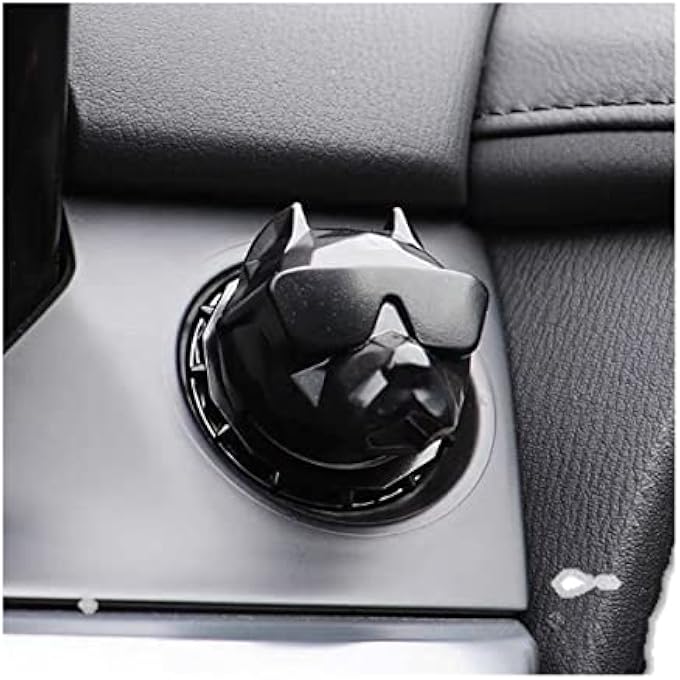 SWIUKPHE Car Push To Start Button Cover Vehicle Interior Engine Ignition Switch Protection Button Cover Sticker Bully Dog Car One Button Start Stop Decorative Cover Universal For Car Suv TruckBlack - Image 1