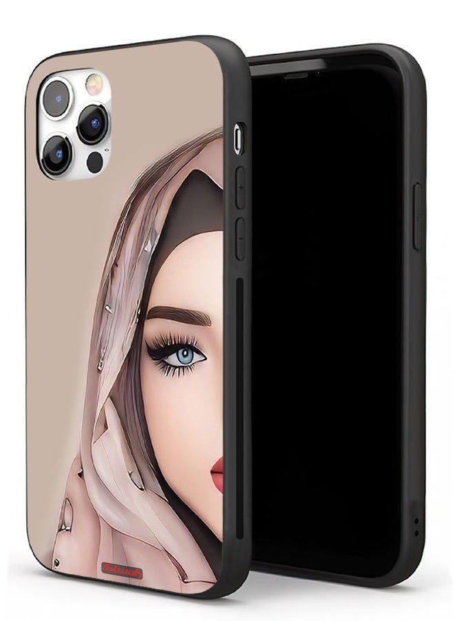 Tolwak Apple iPhone 11 Pro Max Protective Case Half Face Girl Art - Image 1