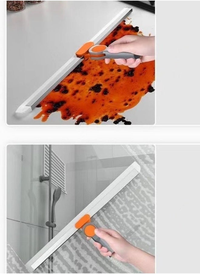 Gasin - Silicone Mop & Glass Wiper with Retractable Handle - 180° Bathroom & Window Cleaning Tool - Image 1