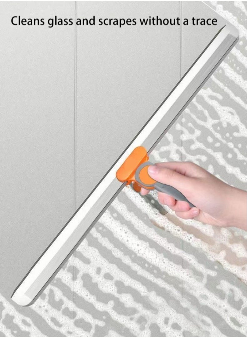 Gasin - Silicone Mop & Glass Wiper with Retractable Handle - 180° Bathroom & Window Cleaning Tool - Image 1