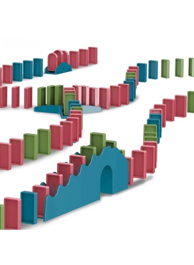 حديقة الألعاب لعبة قطار الدومينو الكهربائي – 120 قطعة – تكديس تلقائي – ممتعة وتعليمية – هدية مثالية للأطفال - Image 3