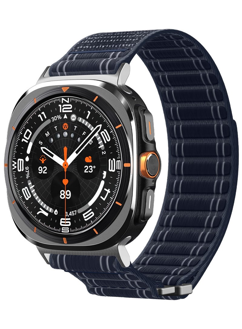 Spigen WBF0 for Samsung Galaxy Watch ULTRA Band 47mm (2025/2024) Lightweight Fabric Strap - Navy - Image 1