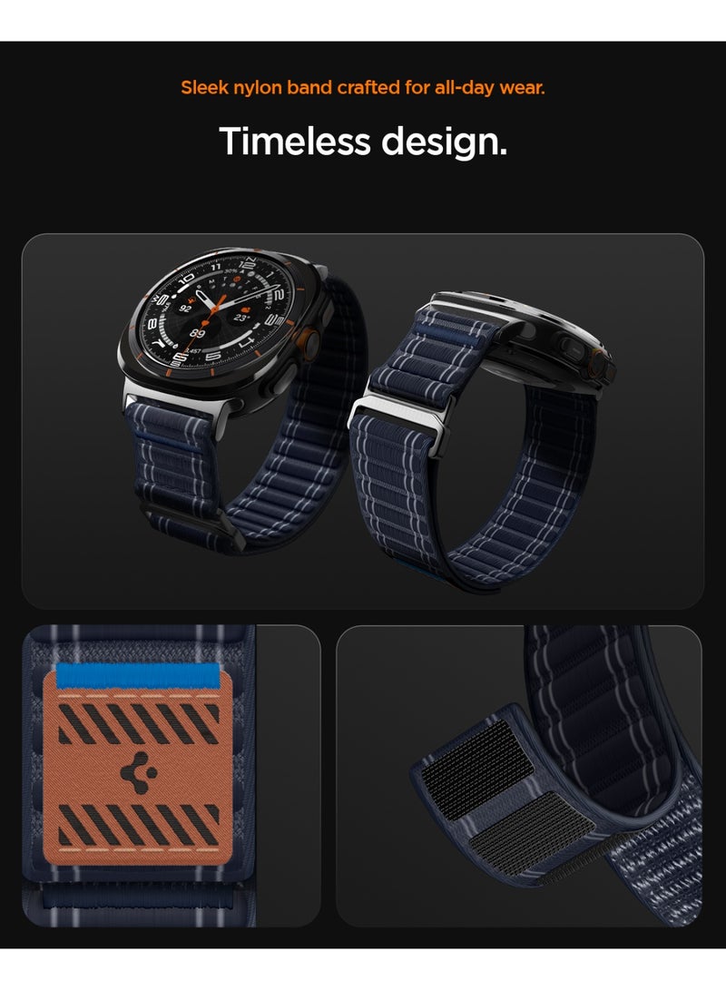 Spigen WBF0 for Samsung Galaxy Watch ULTRA Band 47mm (2025/2024) Lightweight Fabric Strap - Navy - Image 5