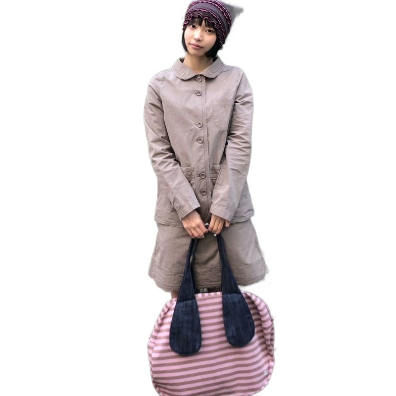 Women's Striped Canvas Tote Bag, Large Capacity Shoulder Bag for Daily Commute - Image 5