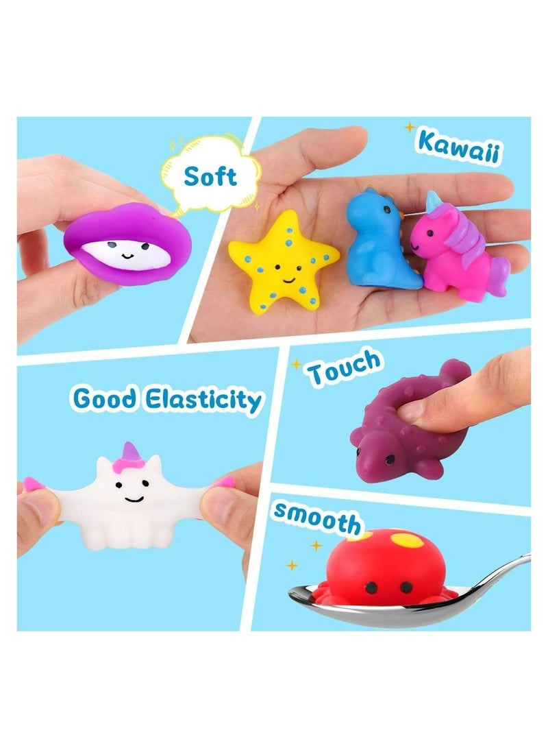 JOLLITY LLC Mochi Squishy Toys Mini Kawaii Dinosaur Unicorn Sea Animals Squishes Soft Squeeze Fidget Stress Relief Party Bags Fillers for Boys Girls Birthday Party Favors Gifts (36 pcs) - Image 3