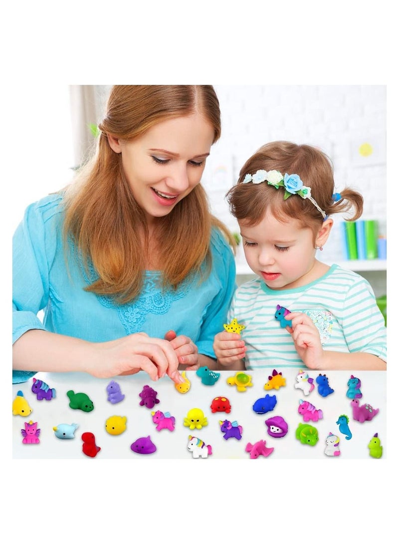 JOLLITY LLC Mochi Squishy Toys Mini Kawaii Dinosaur Unicorn Sea Animals Squishes Soft Squeeze Fidget Stress Relief Party Bags Fillers for Boys Girls Birthday Party Favors Gifts (36 pcs) - Image 5