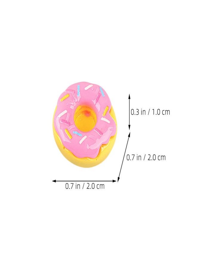 Sosoport 20pcs Miniature Fake Donuts for Dollhouse Decoration Scale Mini Dessert Models Colors for Crafting and Collecting Dollhouse Accessories - Image 2