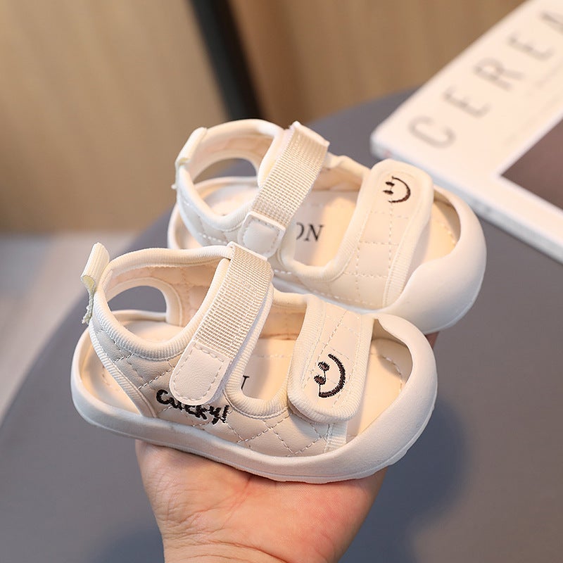 Summer Baby Sandals Soft Sole Toddler Shoes Beige 