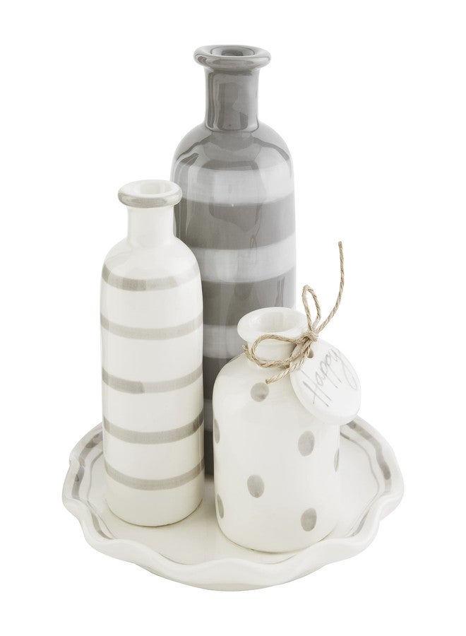 Mud Pie Happy Multi Bud Vase, Multi 6 1/2" x 6 1/2" dia - Image 1