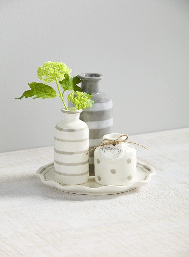 Mud Pie Happy Multi Bud Vase, Multi 6 1/2" x 6 1/2" dia - Image 2