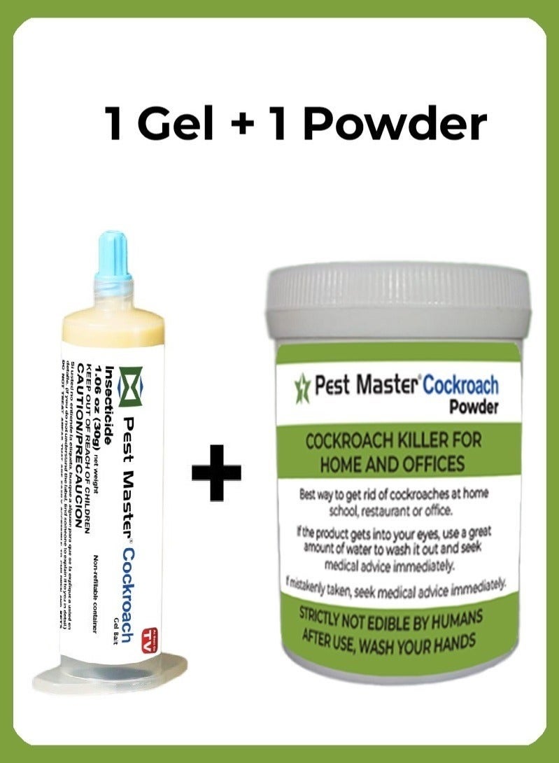 Pest Master Cockroach Bait Control Expert Powder 100g with Bait Gel