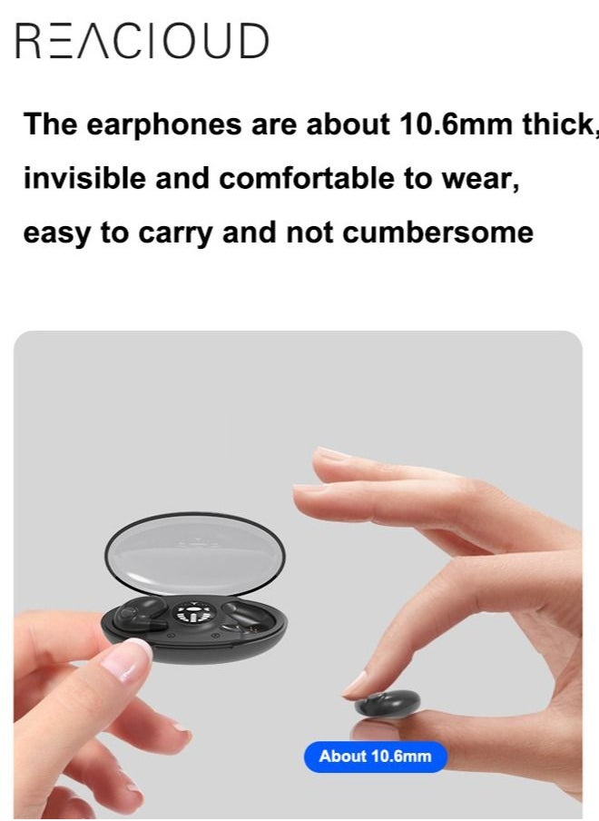Sleeping bluetooth headset wireless ear bone conduction super long battery life dual stereo non-in-ear headset