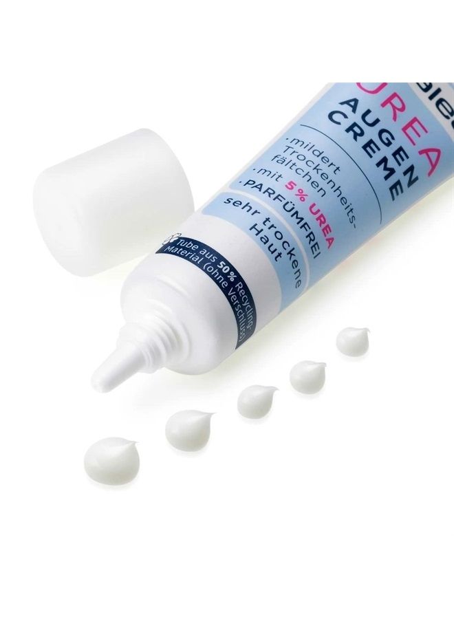balea Eye-Contour Cream for Very Dry Skin (5% Urea) - Optimum Hydration, Reduces Dry Lines & Wrinkles- Vegan / Not Tested on Animals - 15ml