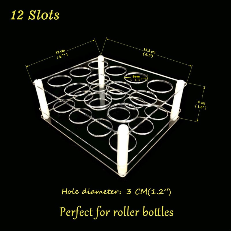 BOXIN Organizer Essential Oil Bottle Holder, Shelf Storage Rack Display Stand, Perfectly Holds 10ml, 15ml, 20ml Oils - Image 2