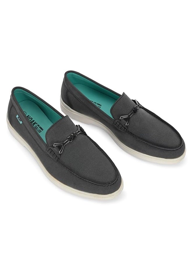 NOAK NO ANIMAL KILLED Casual Leather Material Slip-on Loafers Shoes Comfortable Shoes for Men|Grey|7UK - Image 4