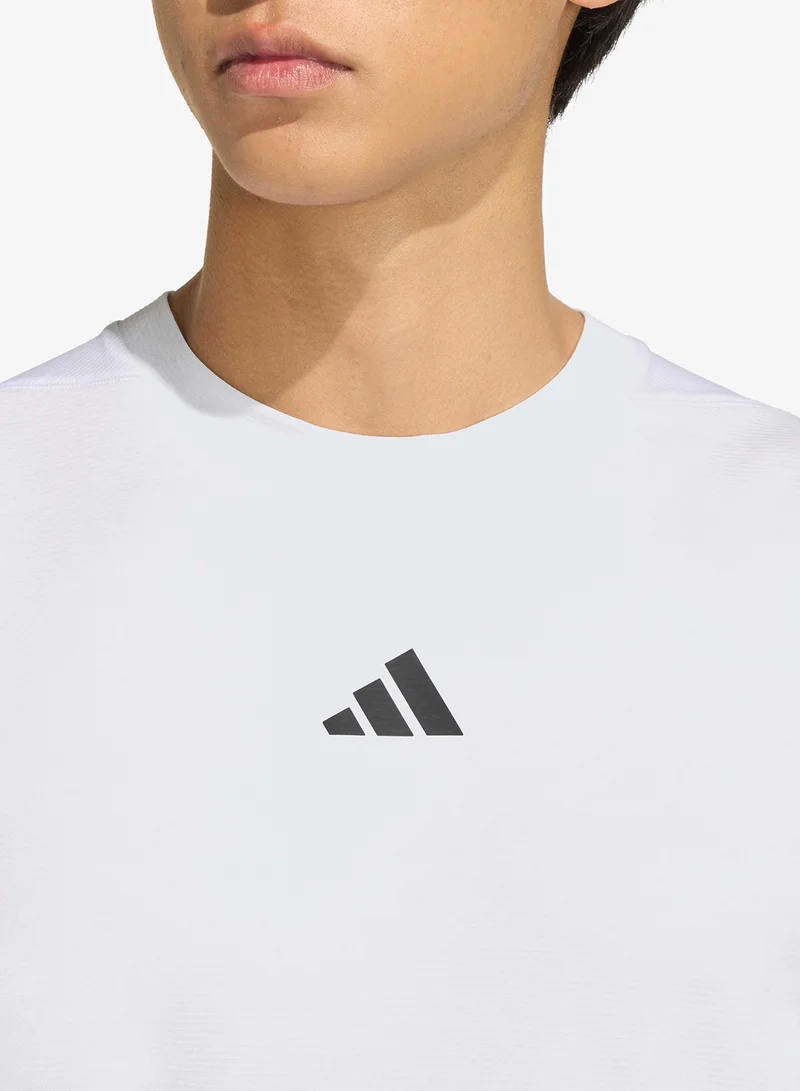 Adidas WHITE D4T Primelift 3 Stripes Tank Top for Men | Best Price UAE