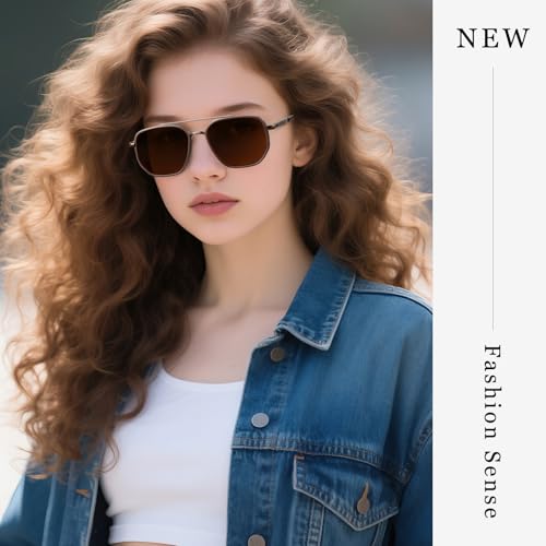 KUGUAOK Polarized Aviator Sunglasses for Women Men Fashion UV Protection Tangle Free Sun Glasses Vintage Trendy Shades-112 - Image 2