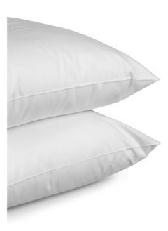 Generic Linen and cotton pillow cover set, size 50*70 cm, white  - Image 1