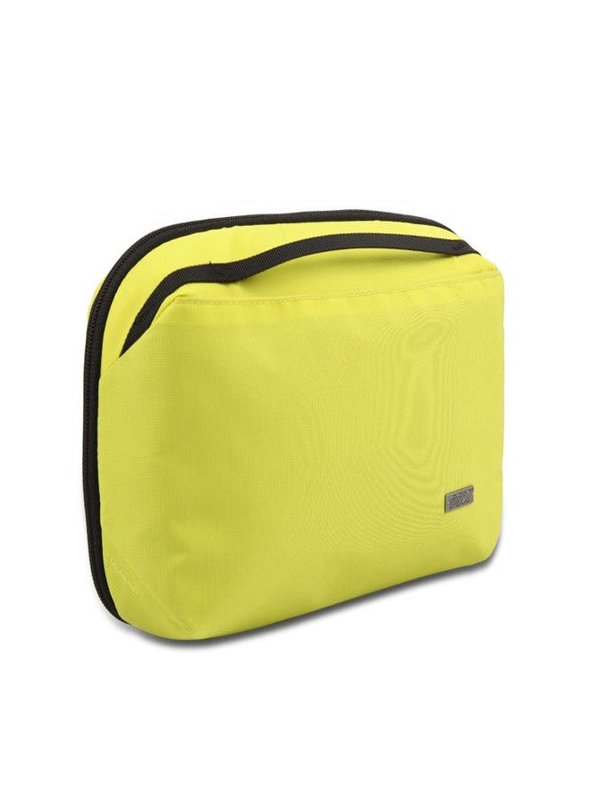 GOX Travel Toiletry Bag For Men, Dry Wet Separate Travel Toiletry Bag, Dopp Kit Case For Travel, Cosmetics Organizer Pouch (Lemon Lime) - Image 1