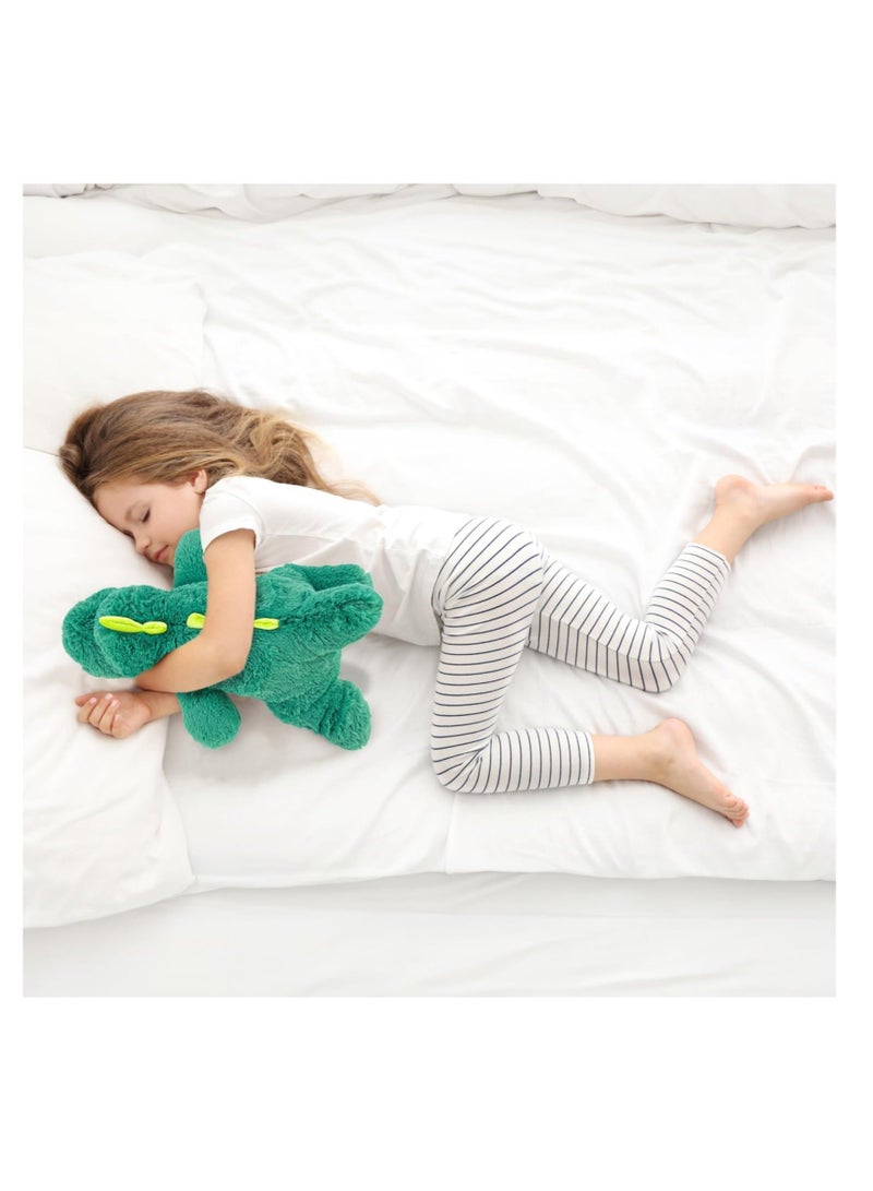 كابتن تيك Green Dinosaur Weighted Stuffed Animals,Sensory Comfort Plush Throw Pillow Toy,Plushies Hugging Toy Gifts for Kids & Adults (Dinosaur, 16 inch 2 Pounds) - Image 2