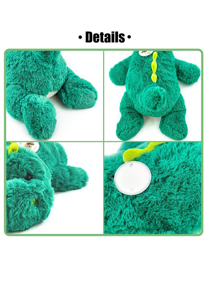 كابتن تيك Green Dinosaur Weighted Stuffed Animals,Sensory Comfort Plush Throw Pillow Toy,Plushies Hugging Toy Gifts for Kids & Adults (Dinosaur, 16 inch 2 Pounds) - Image 4