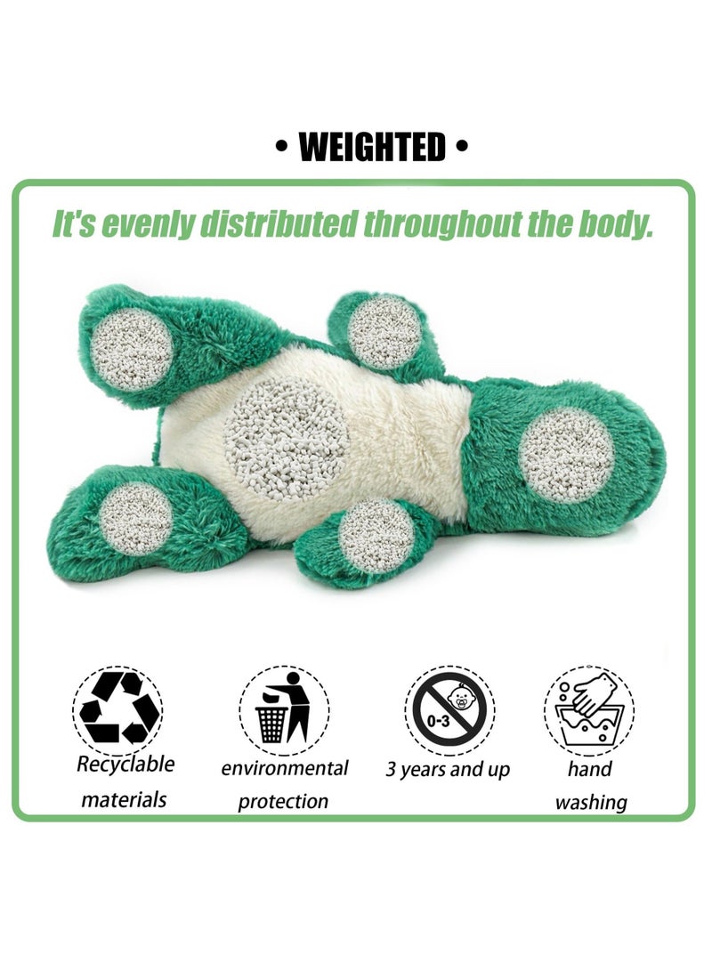 كابتن تيك Green Dinosaur Weighted Stuffed Animals,Sensory Comfort Plush Throw Pillow Toy,Plushies Hugging Toy Gifts for Kids & Adults (Dinosaur, 16 inch 2 Pounds) - Image 5