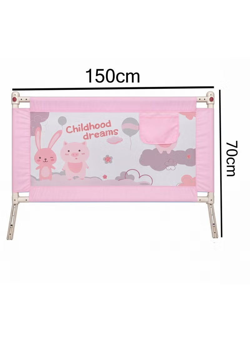 Toddler Bed Safety Rail Guard 150cm Adjustable Bedside Safety Barrier for Kids & Babies with Breathable Mesh and Secure Lock System - Image 2