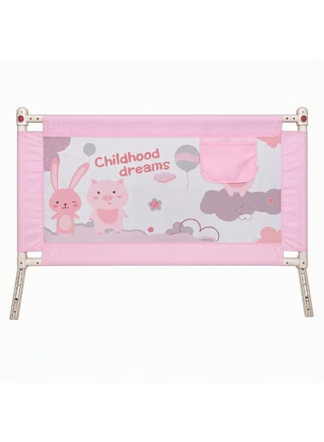Toddler Bed Safety Rail Guard 150cm Adjustable Bedside Safety Barrier for Kids & Babies with Breathable Mesh and Secure Lock System - Image 3