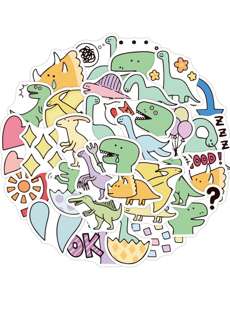 SYOSI 40 Pieces Dinosaur Aesthetic Trendy Vinyl Waterproof Stickets - Image 1