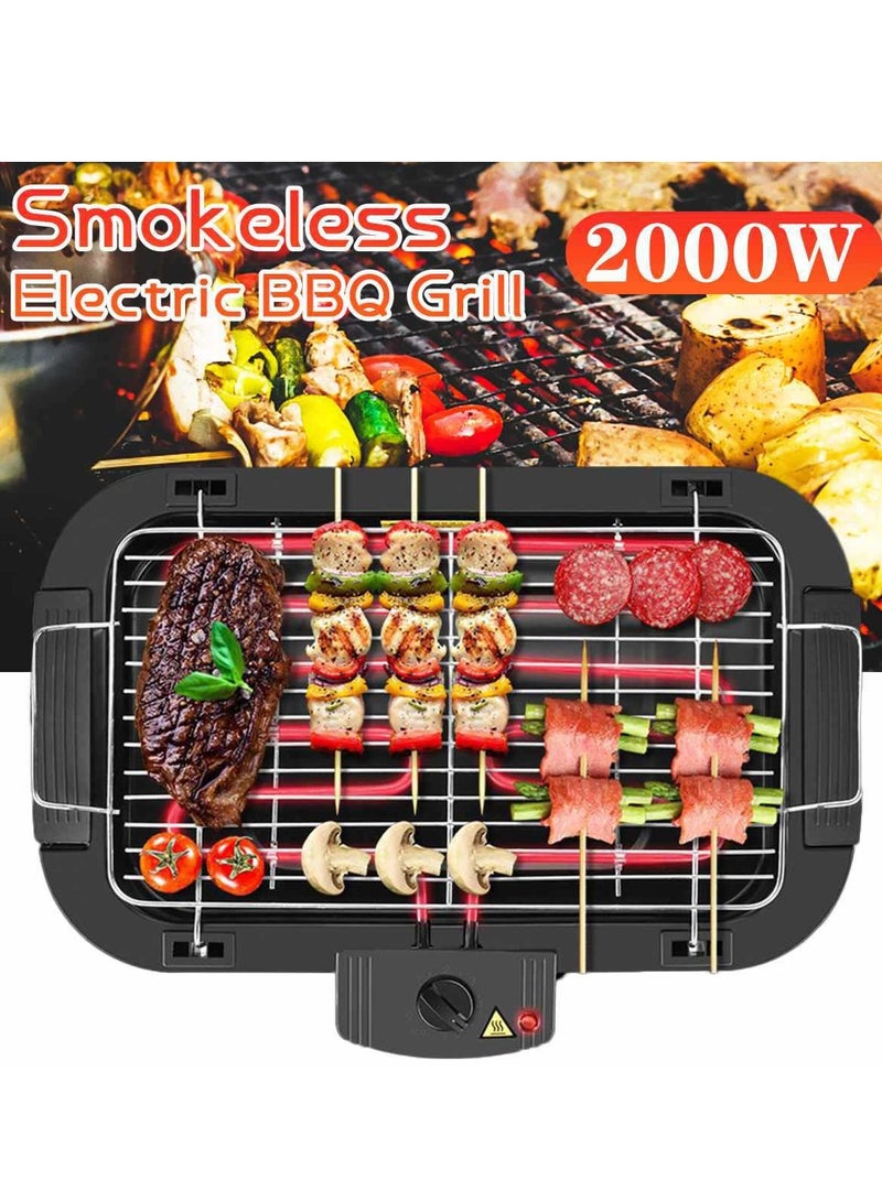 Bluelans Smokeless Indoor Electric Grill BBQ, Non-stick tabletop griller Plate with Adjustable Temperature Control，2000W  - Image 4