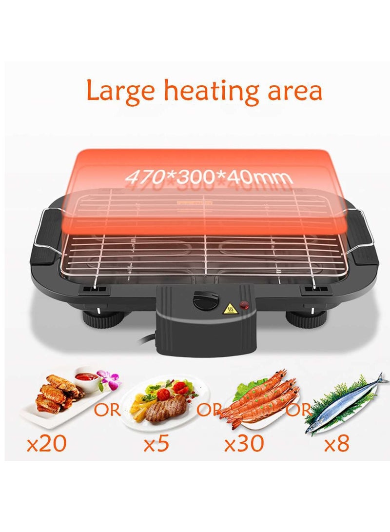 Bluelans Smokeless Indoor Electric Grill BBQ, Non-stick tabletop griller Plate with Adjustable Temperature Control，2000W  - Image 5