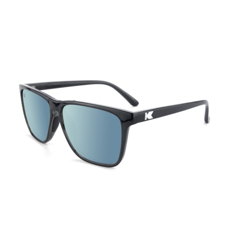 Knockaround Fast Lanes Sport - Polarized Sunglasses For Running & Fitness (Jelly Black Frame/Sky Blue Lenses) - Image 1