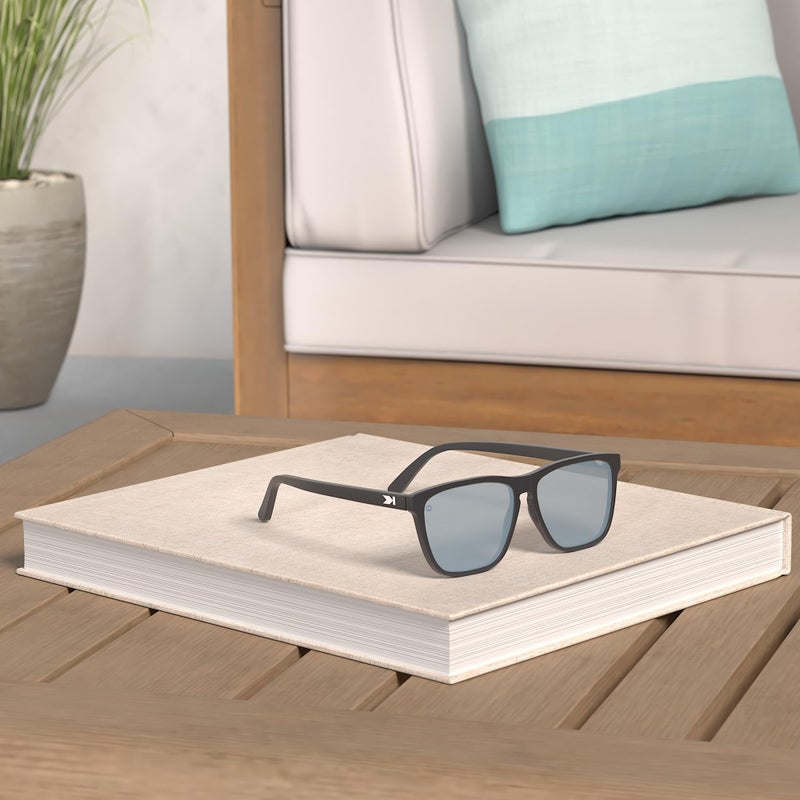 Knockaround Fast Lanes Sport - Polarized Sunglasses For Running & Fitness (Jelly Black Frame/Sky Blue Lenses) - Image 2