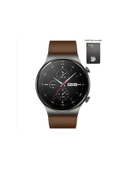 Dado Leather Replacement band special for Huawei GT3 Pro | GT3 | GT2 Pro watch, 22 mm strap (Brown)  - Image 3
