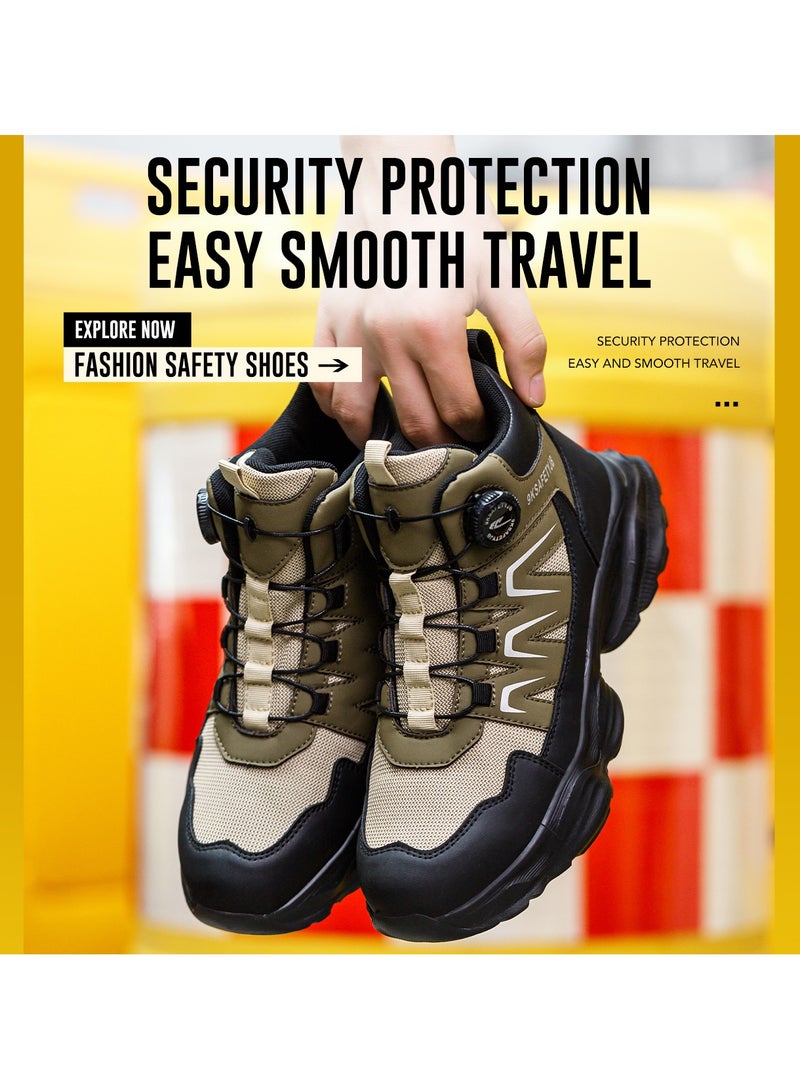 Work Shoes Men's High Lightweight Safety Boots Women's Breathable Safety Shoes Sporty Steel Cap Shoes Work Safety Shoes 43 EUR - Image 3