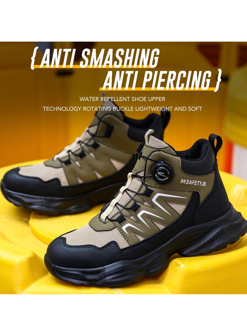 Work Shoes Men's High Lightweight Safety Boots Women's Breathable Safety Shoes Sporty Steel Cap Shoes Work Safety Shoes 43 EUR - Image 2