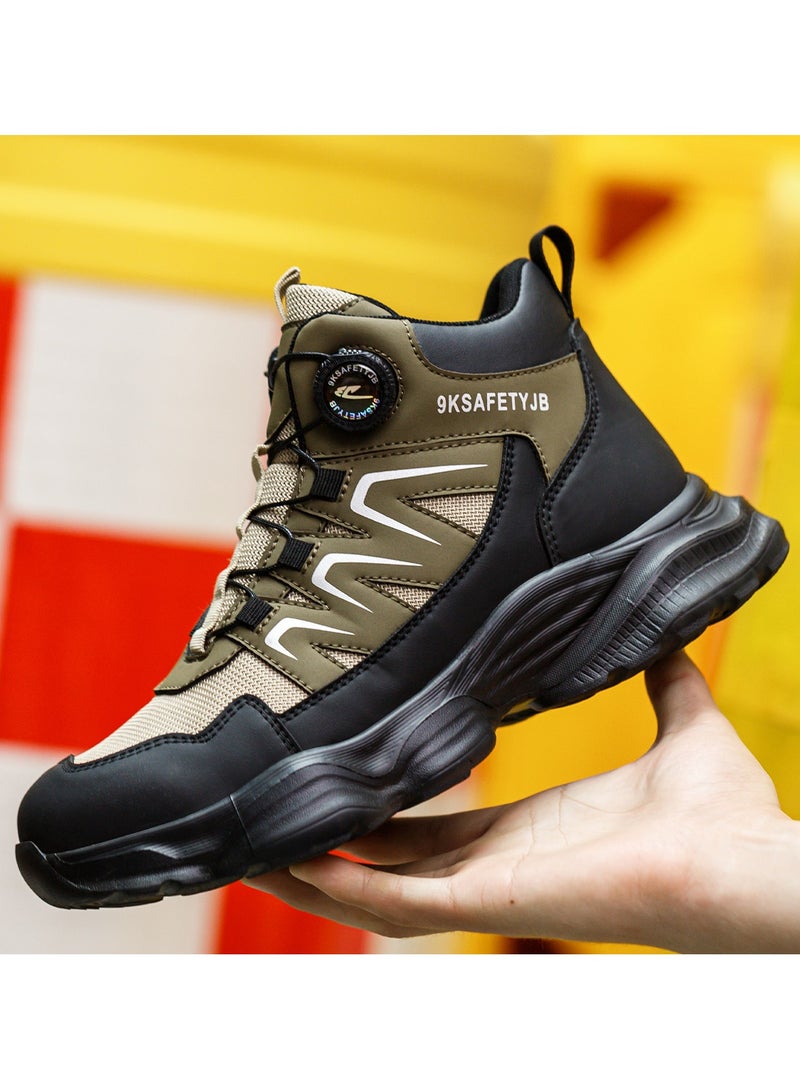 Work Shoes Men's High Lightweight Safety Boots Women's Breathable Safety Shoes Sporty Steel Cap Shoes Work Safety Shoes 43 EUR - Image 1