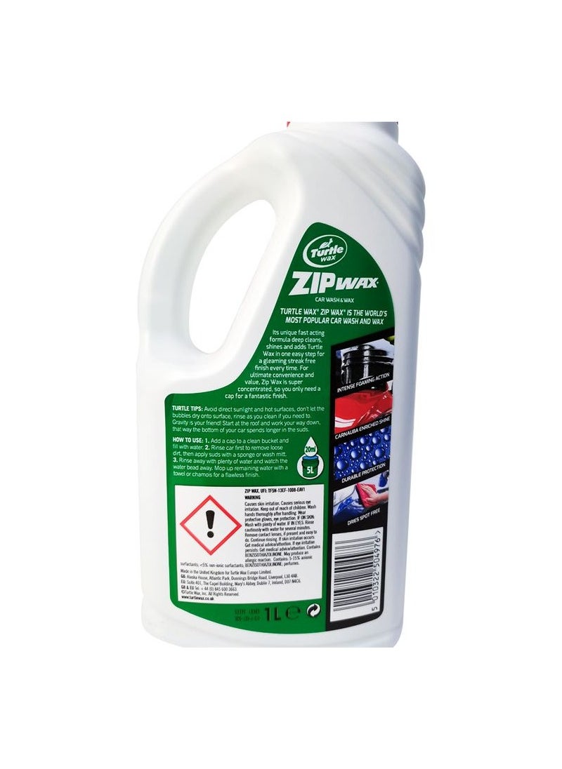 TurtleWax Turtle wax Premium Quality Wax Carnauba Zip Wax Car Wash and Wax for Car -1Liter  - Image 3