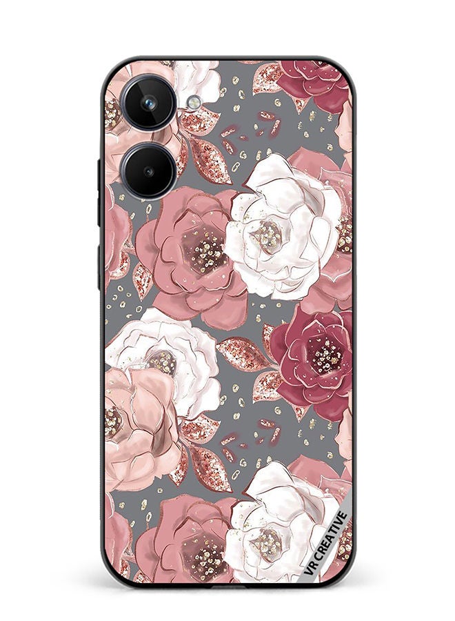 VR CREATIVE Protective Case Cover For Realme 10 Rose Flower Design Multicolour - Image 1