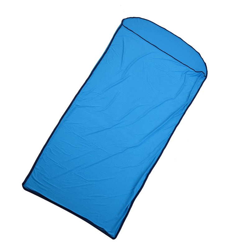 Ultralight Sleeping Bag Liner Blue Compact Polyester Fiber Camping Hiking Travel - Image 4